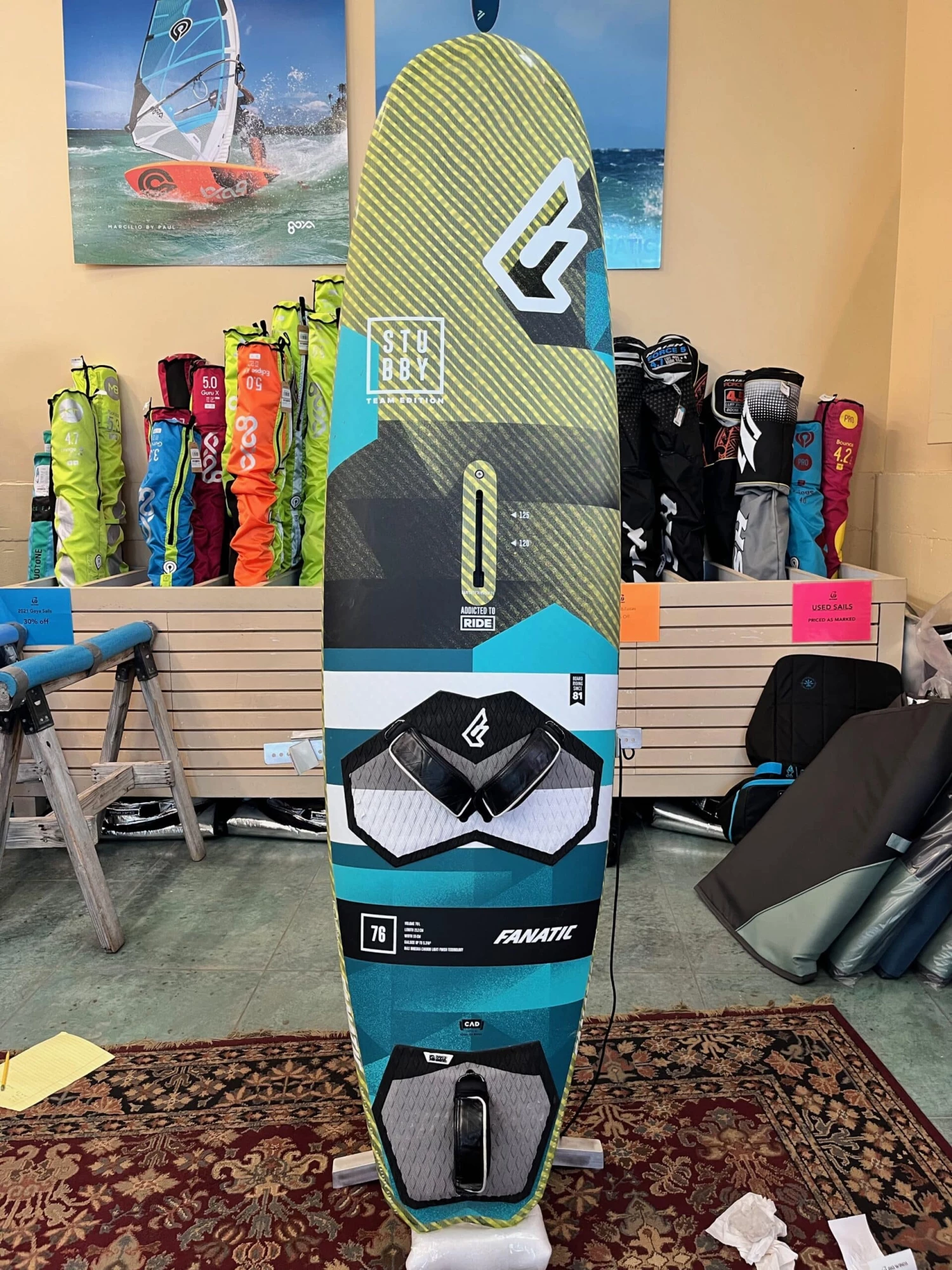 Fanatic Stubby 76 USED 2019 Windsurfing Board W/ Bag 1 Fanatic Stubby 76 USED 2019 Windsurfing Board W/ Bag